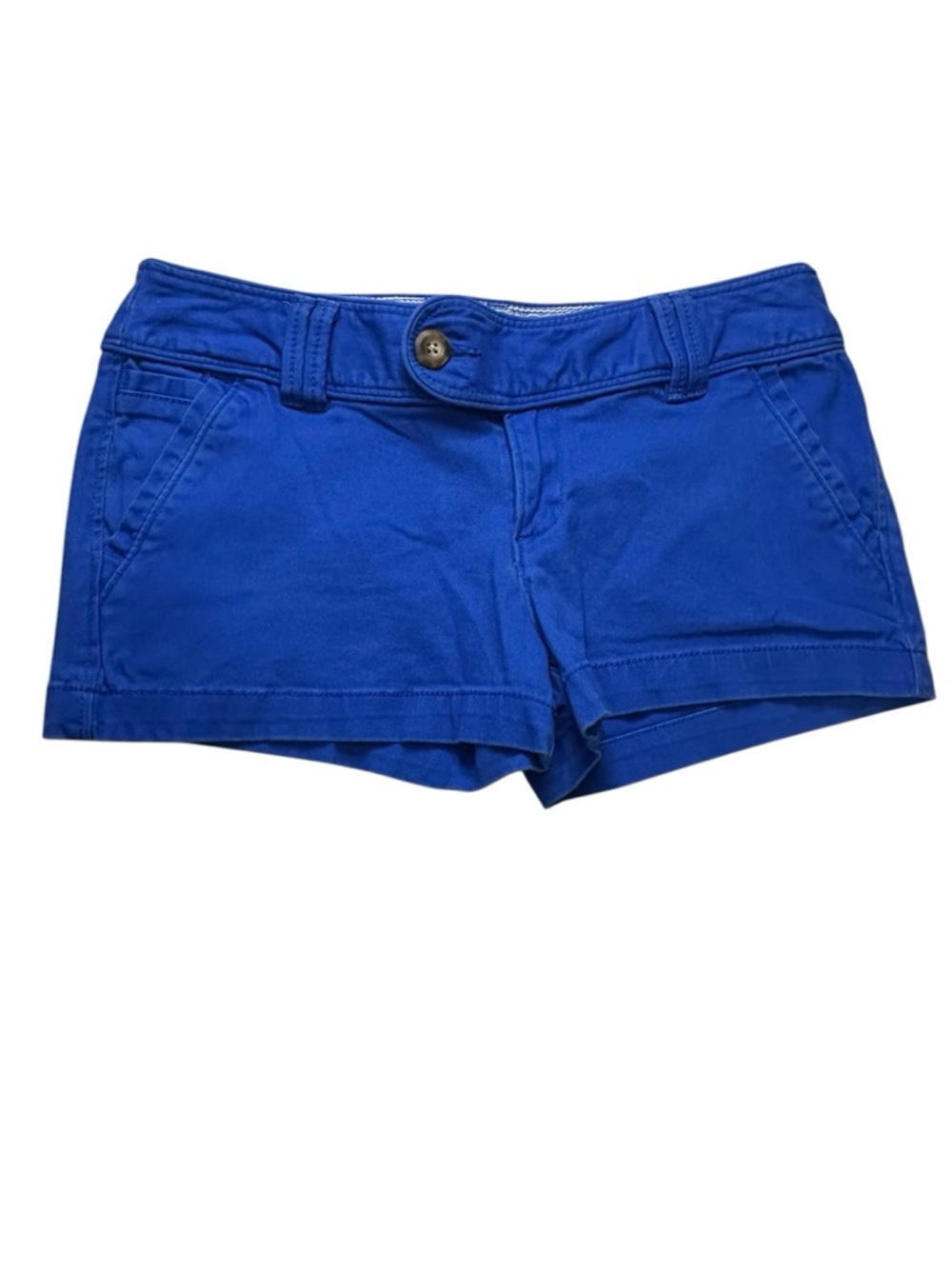 Red Camel Royal Blue Low-Rise Cotton Shorts Chino Stretch Size 5